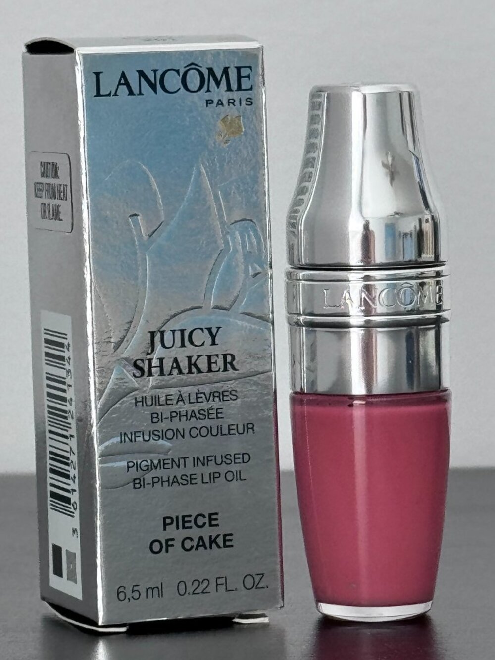 Lancome Juicy Shaker PIECE OF CAKE Pigment Infused Bi-Phase Lip Oil *RARE*